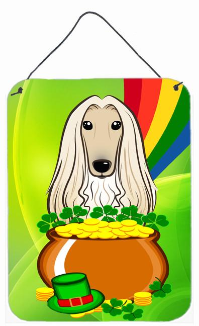 Afghan Hound St. Patrick&#39;s Day Wall or Door Hanging Prints BB1988DS1216 by Caroline&#39;s Treasures