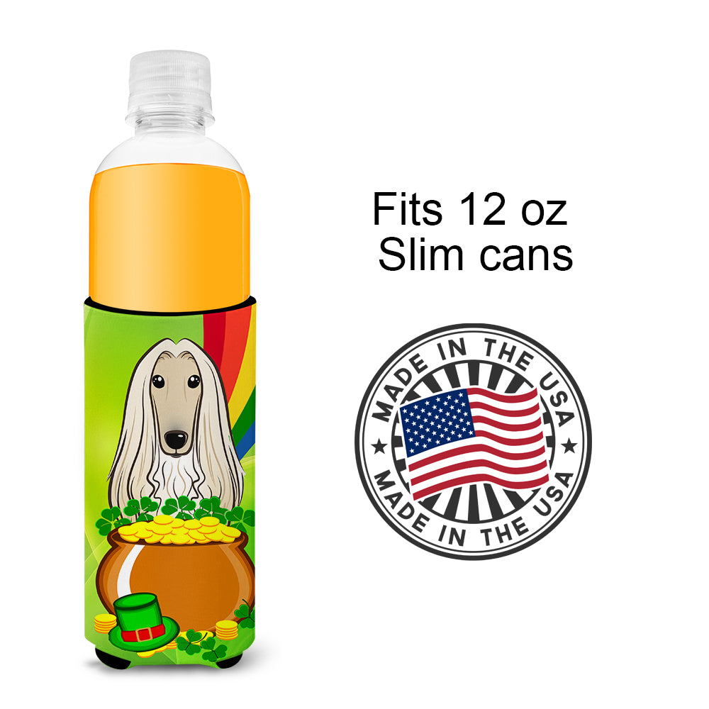 Afghan Hound St. Patrick's Day Michelob Ultra Beverage Isolateur pour canettes minces BB1988MUK