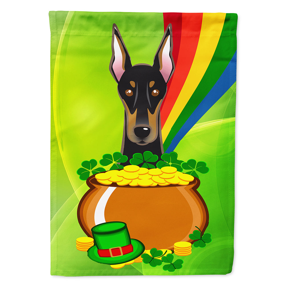 Doberman St. Patrick&#39;s Day Flag Canvas House Size BB1989CHF  the-store.com.