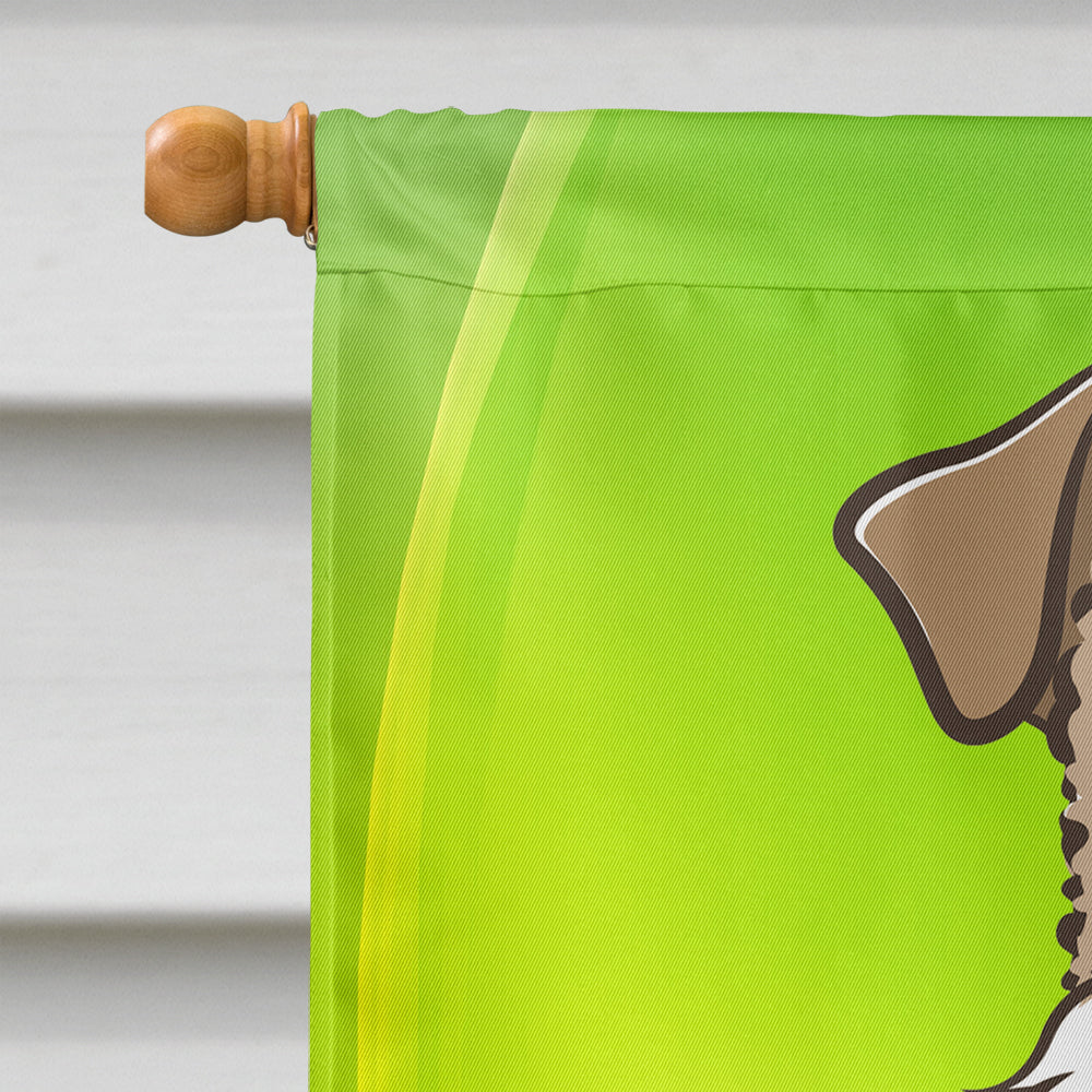Wire Haired Fox Terrier St. Patrick's Day Flag Canvas House Size BB1991CHF  the-store.com.