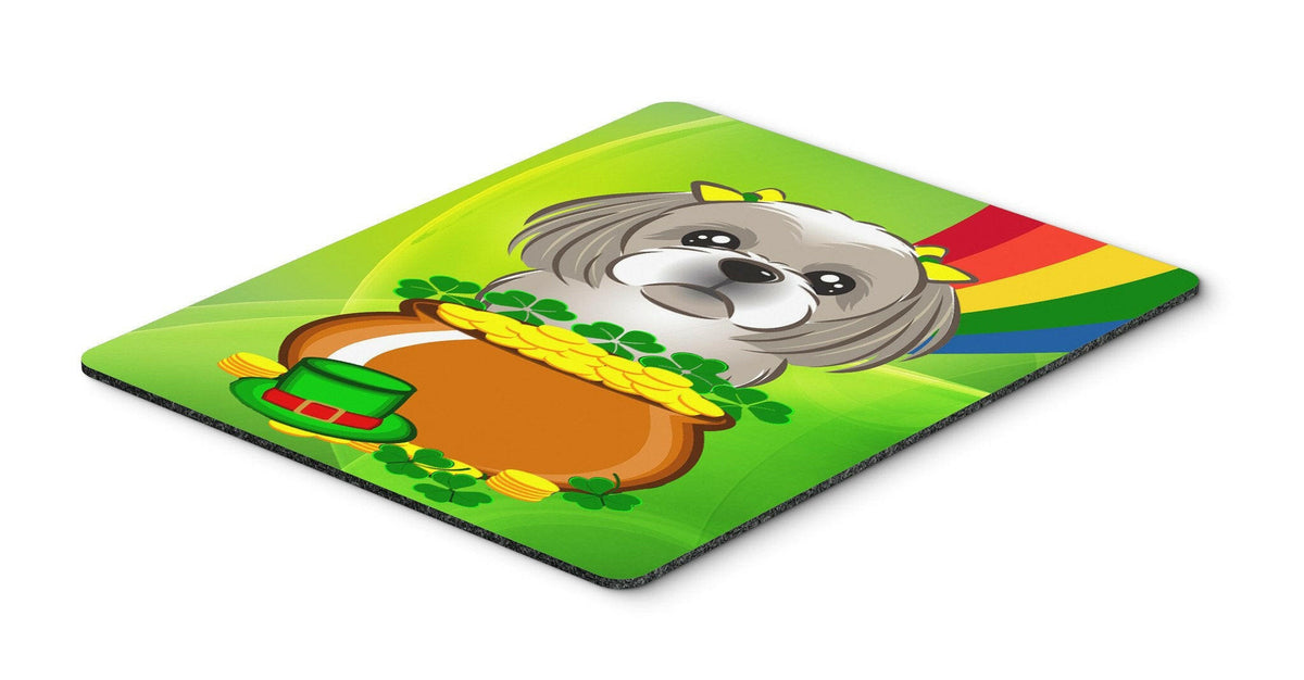 Gray Silver Shih Tzu St. Patrick&#39;s Day Mouse Pad, Hot Pad or Trivet BB1994MP by Caroline&#39;s Treasures