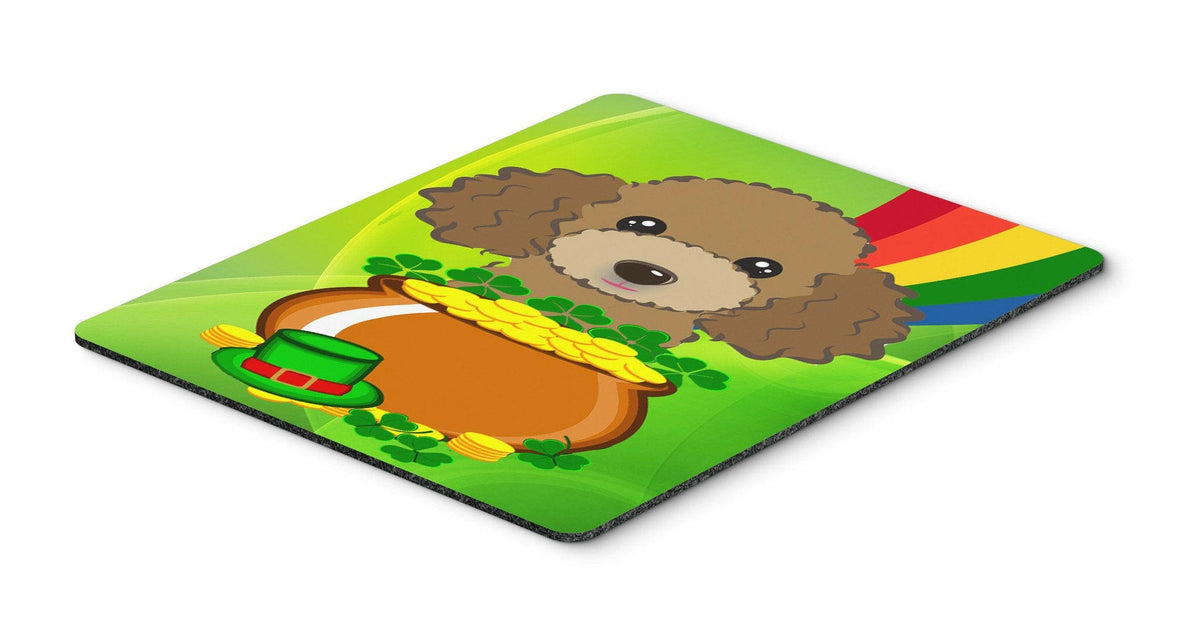 Chocolate Brown Poodle St. Patrick&#39;s Day Mouse Pad, Hot Pad or Trivet BB2000MP by Caroline&#39;s Treasures
