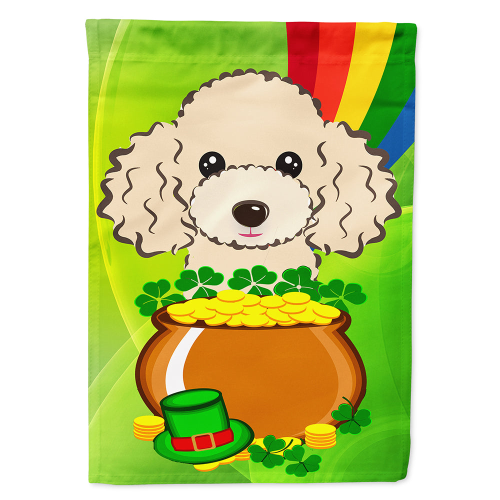 Buff Poodle St. Patrick's Day Flag Canvas House Size BB2002CHF  the-store.com.