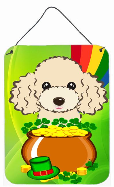 Buff Poodle St. Patrick's Day Wall or Door Hanging Prints BB2002DS1216 by Caroline's Treasures