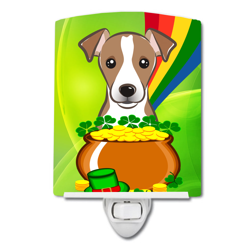 Jack Russell Terrier St. Patrick&#39;s Day Ceramic Night Light BB2004CNL - the-store.com