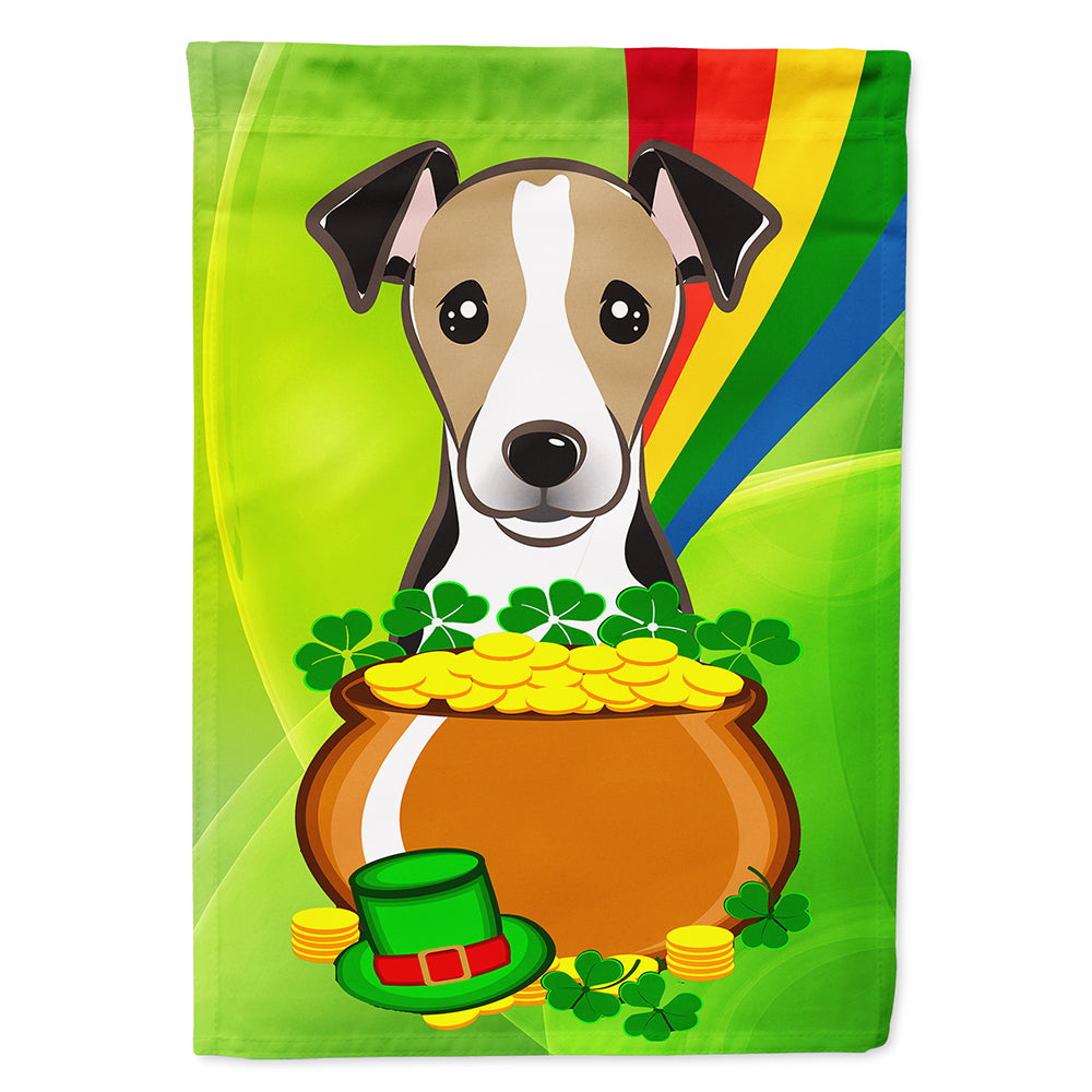 Jack Russell Terrier St. Patrick's Day Flag Canvas House Size BB2005CHF