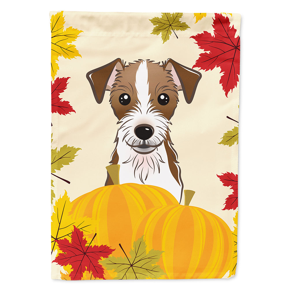 Jack Russell Terrier Thanksgiving Flag Canvas House Size BB2008CHF