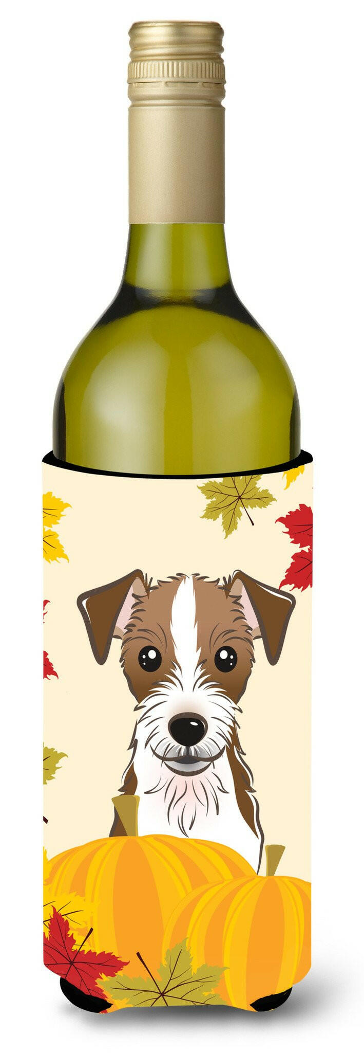 Jack Russell Terrier Thanksgiving Wine Bottle Beverage Insulator Hugger BB2008LITERK by Caroline&#39;s Treasures