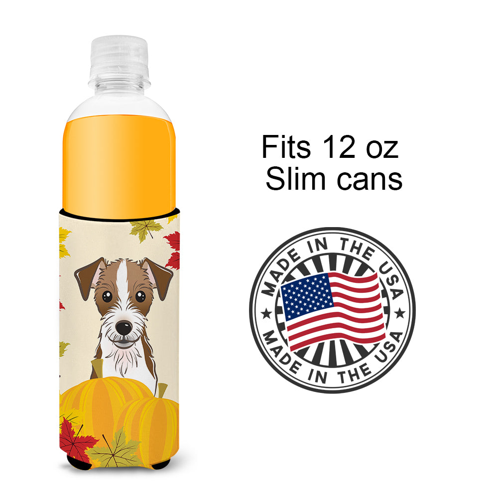 Jack Russell Terrier Thanksgiving  Ultra Beverage Insulator for slim cans BB2008MUK