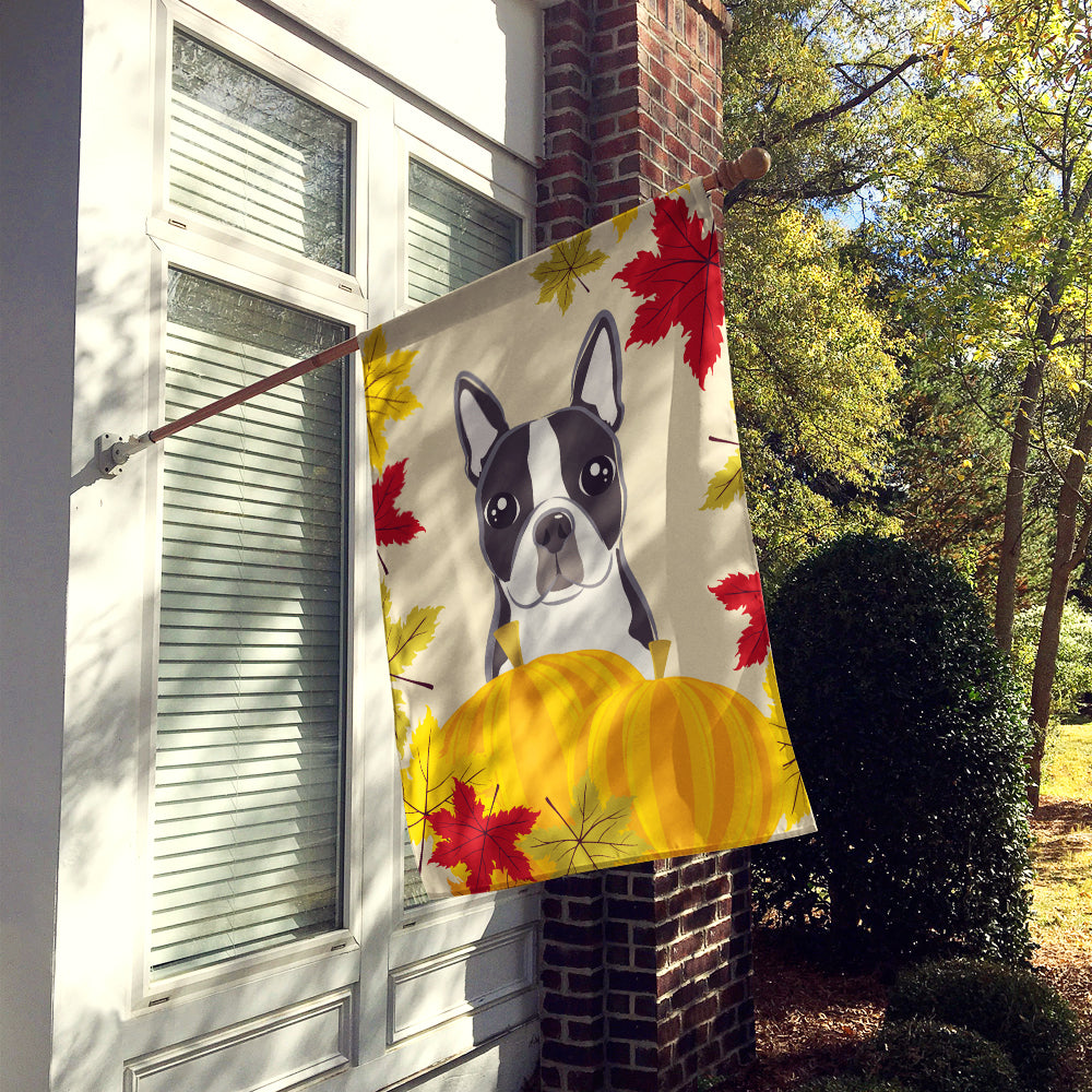 Boston Terrier Thanksgiving Flag Canvas House Size BB2009CHF  the-store.com.