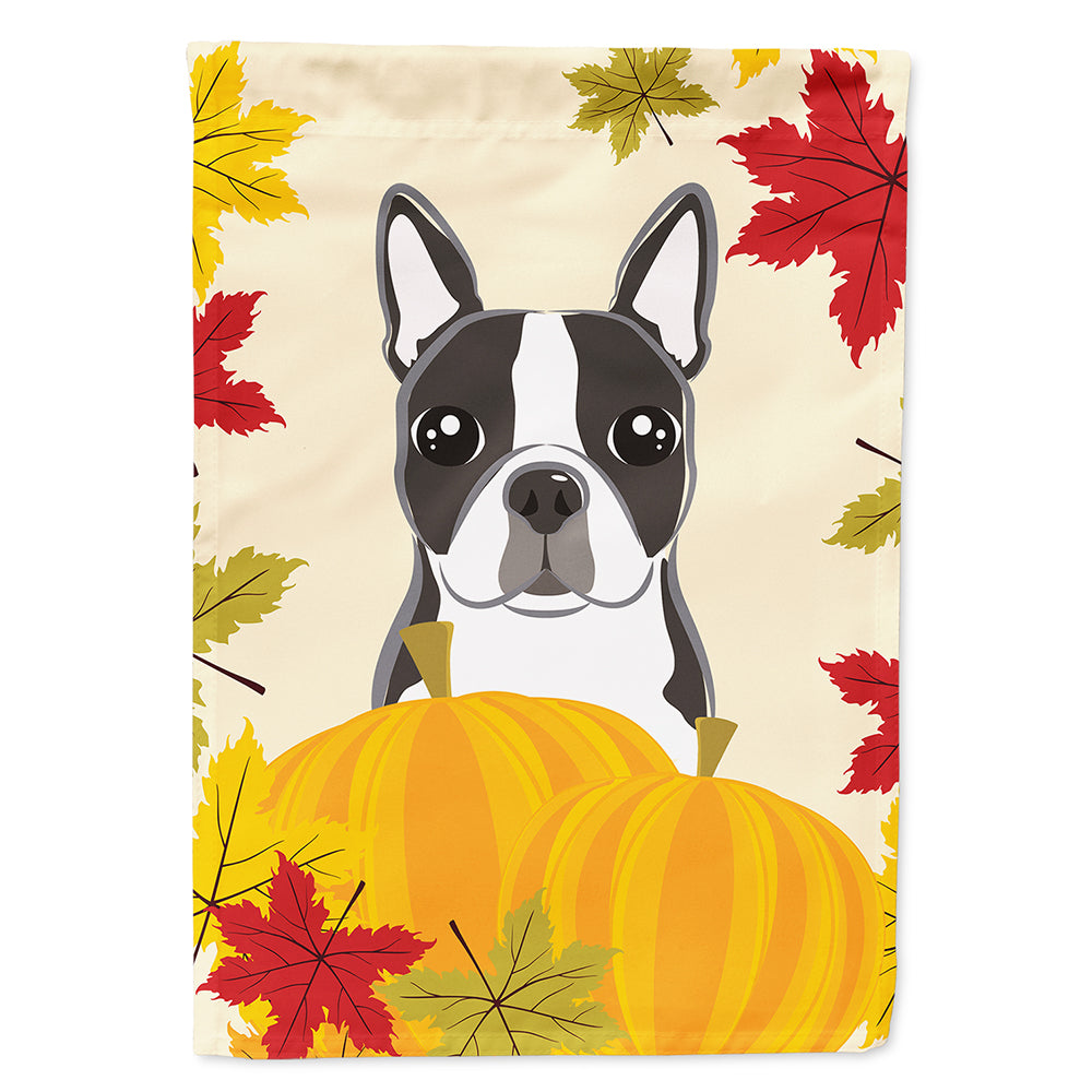 Boston Terrier Thanksgiving Flag Canvas House Size BB2009CHF