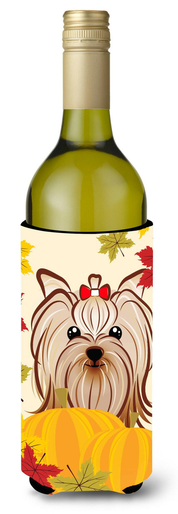 Yorkie Yorkshire Terrier Thanksgiving Wine Bottle Beverage Insulator Hugger BB2010LITERK by Caroline&#39;s Treasures