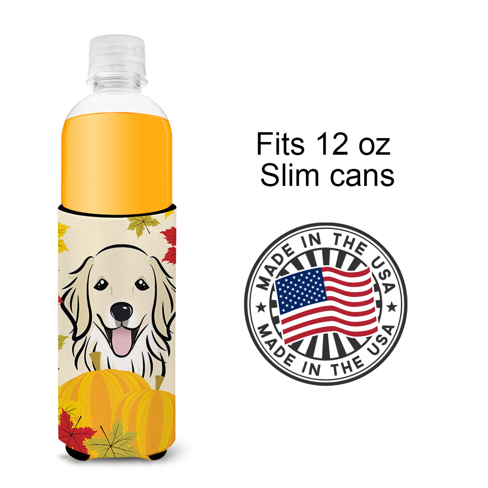 Golden Retriever Thanksgiving  Ultra Beverage Insulator for slim cans BB2011MUK