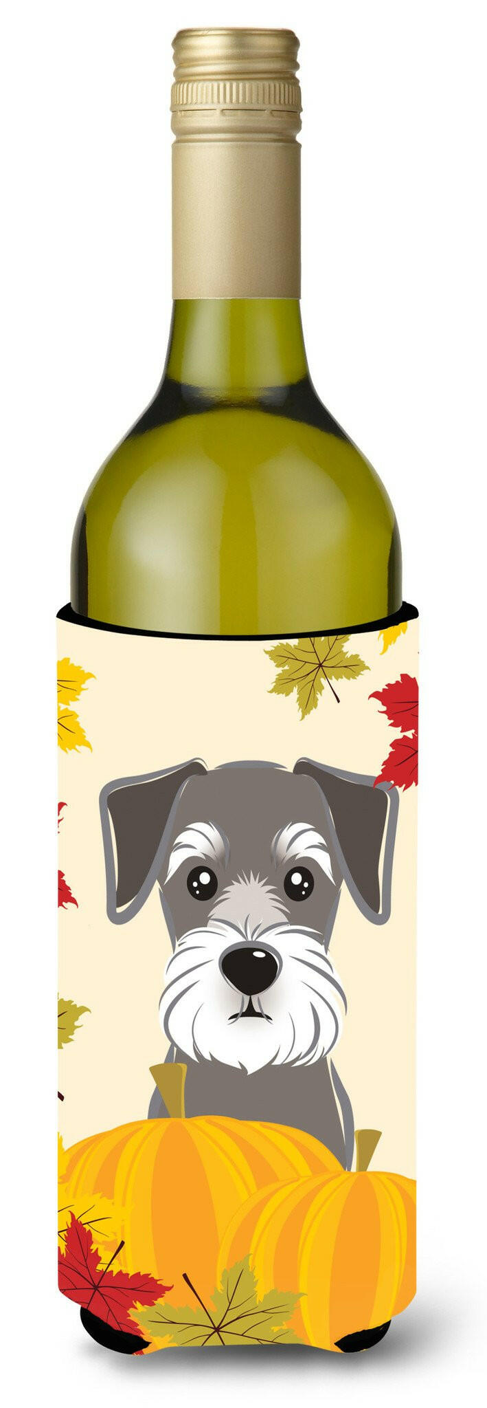 Schnauzer Thanksgiving Wine Bottle Beverage Insulator Hugger BB2012LITERK by Caroline&#39;s Treasures