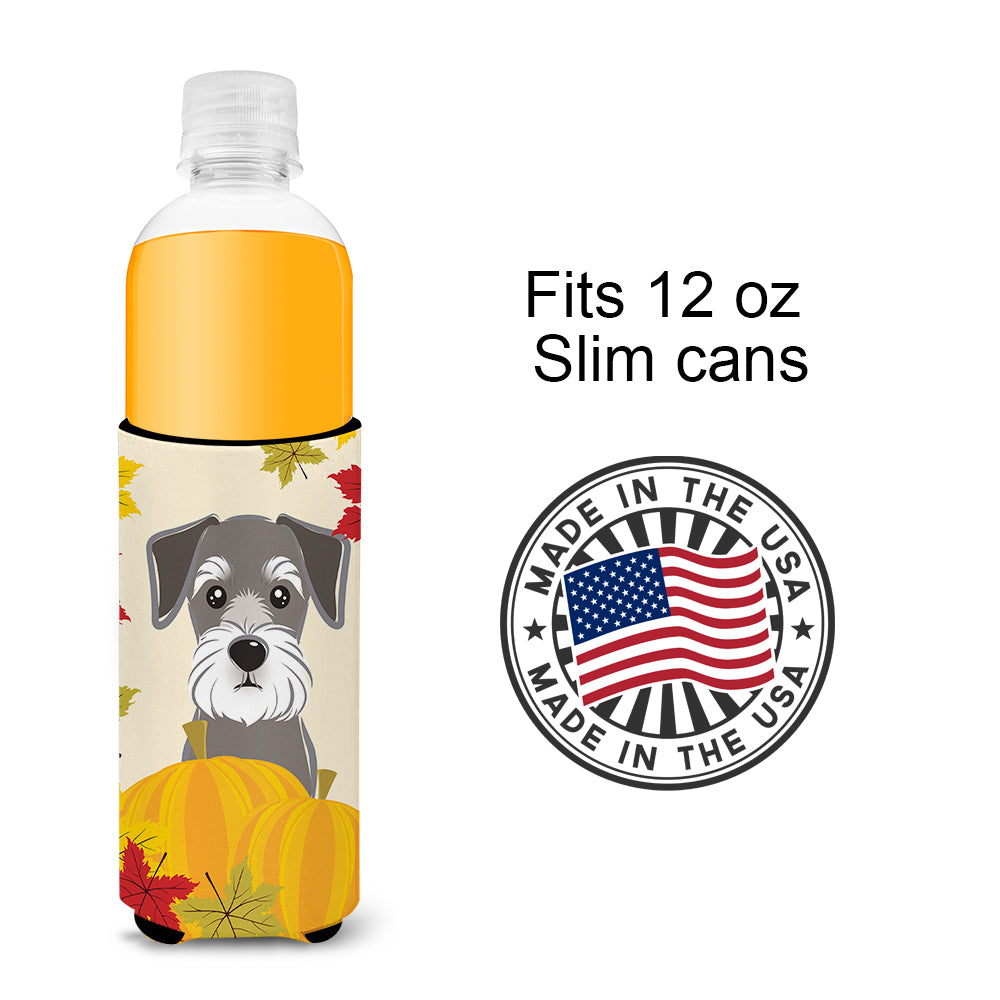 Schnauzer Thanksgiving  Ultra Beverage Insulator for slim cans BB2012MUK