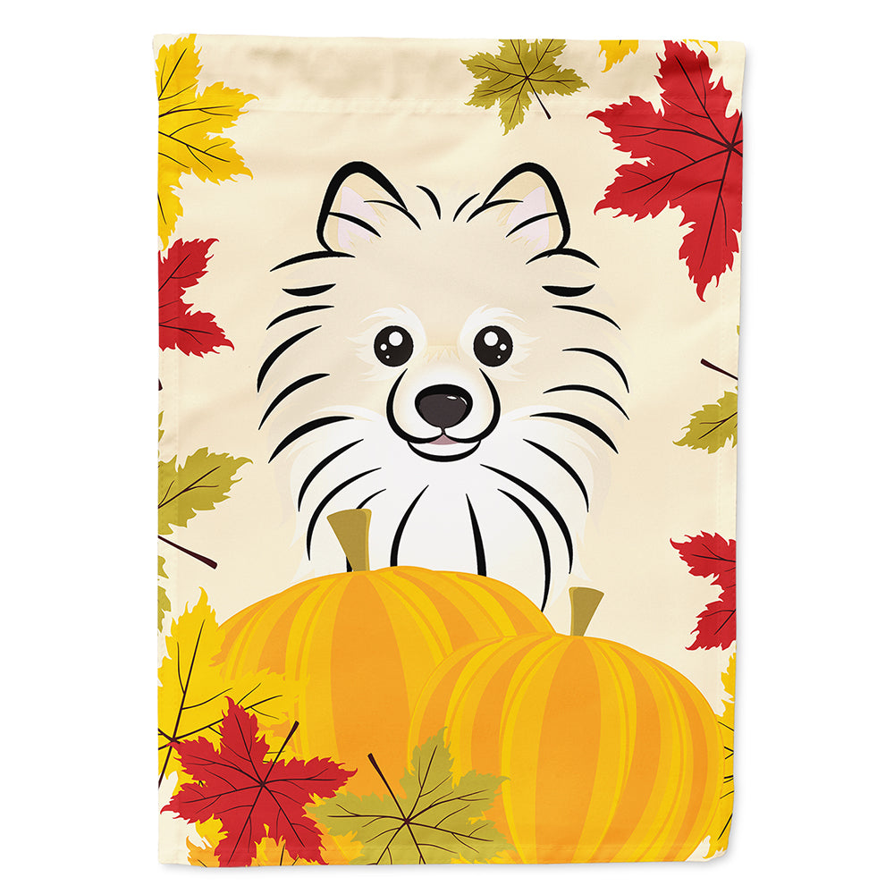 Pomeranian Thanksgiving Flag Canvas House Size BB2013CHF