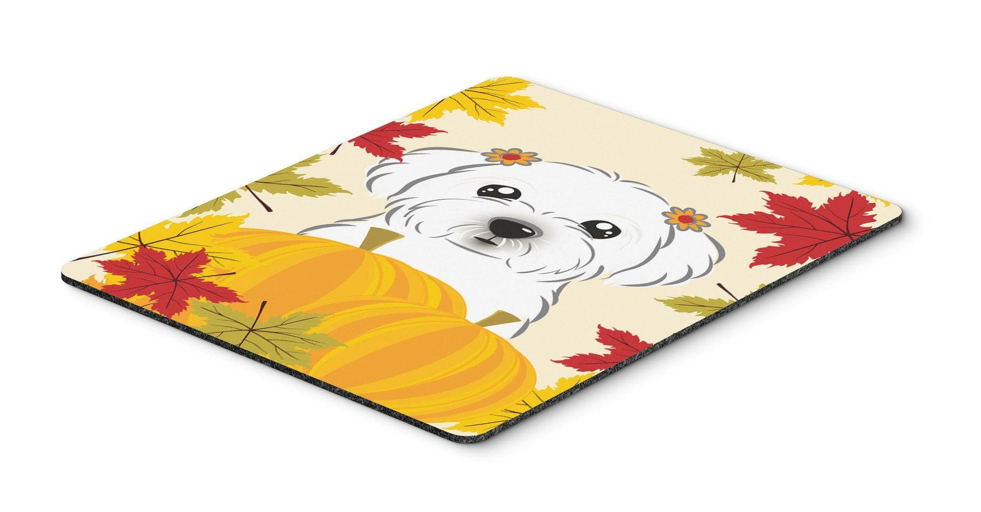 Maltese Thanksgiving Mouse Pad, Hot Pad or Trivet BB2014MP by Caroline's Treasures
