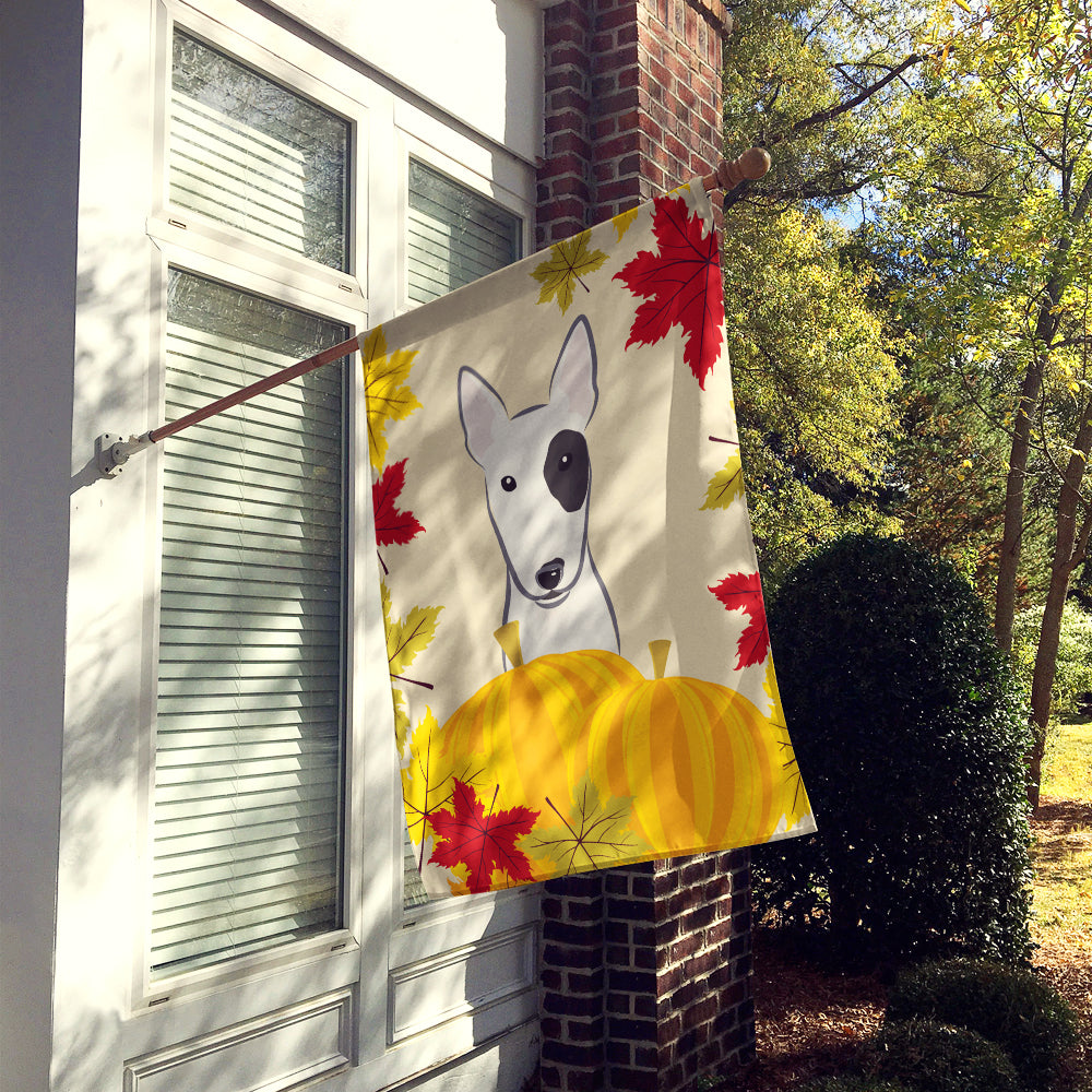 Bull Terrier Thanksgiving Flag Canvas House Size BB2015CHF  the-store.com.