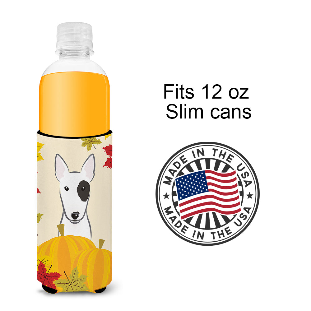 Bull Terrier Thanksgiving  Ultra Beverage Insulator for slim cans BB2015MUK  the-store.com.