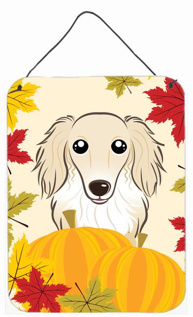 Longhair Creme Dachshund Thanksgiving Wall or Door Hanging Prints BB2018DS1216 by Caroline&#39;s Treasures