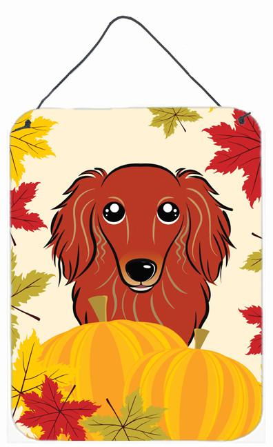 Longhair Red Dachshund Thanksgiving Wall or Door Hanging Prints BB2020DS1216 by Caroline's Treasures