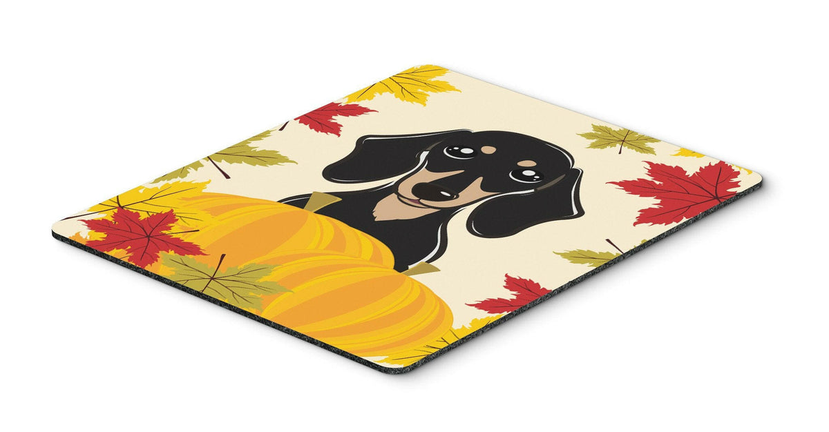 Smooth Black and Tan Dachshund Thanksgiving Mouse Pad, Hot Pad or Trivet BB2021MP by Caroline&#39;s Treasures