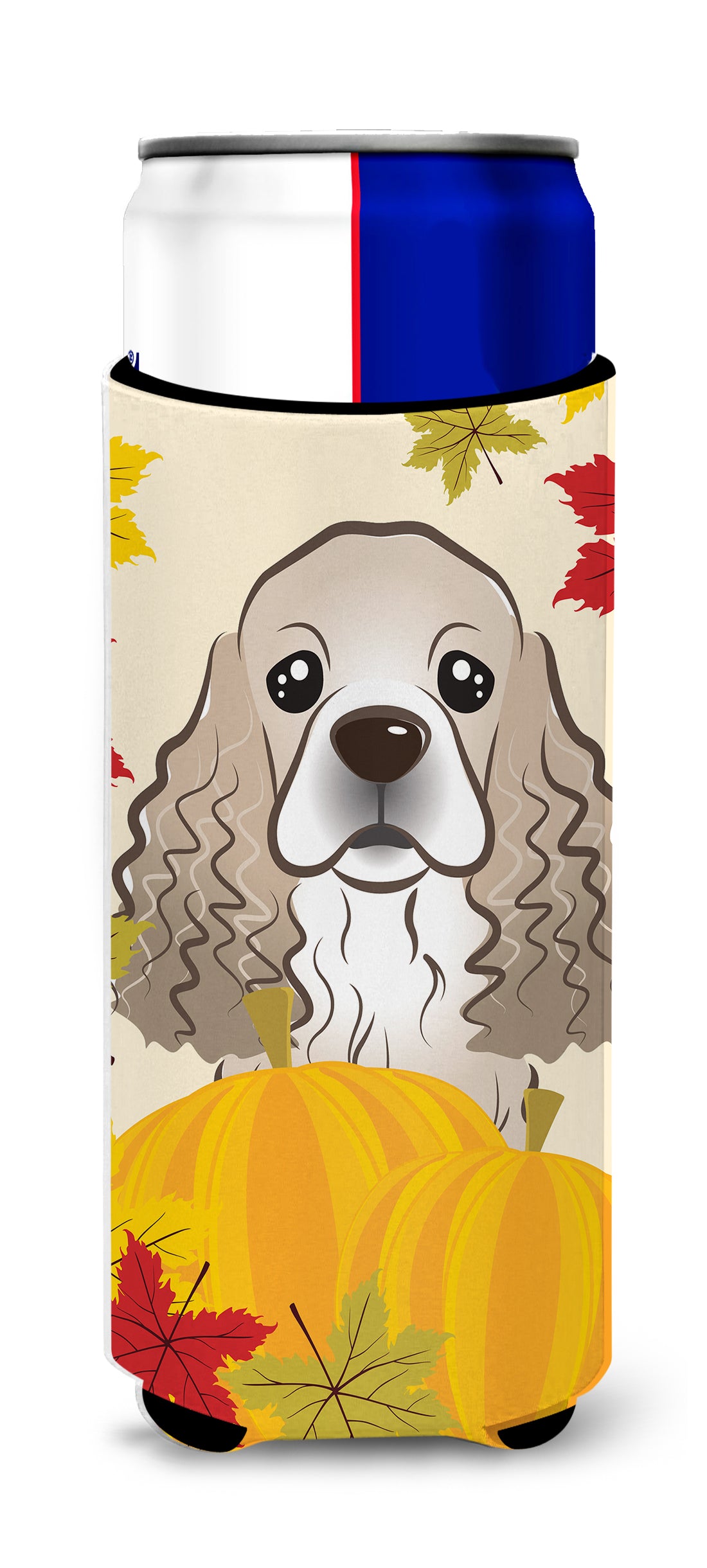 Cocker Spaniel Thanksgiving  Ultra Beverage Insulator for slim cans BB2022MUK  the-store.com.