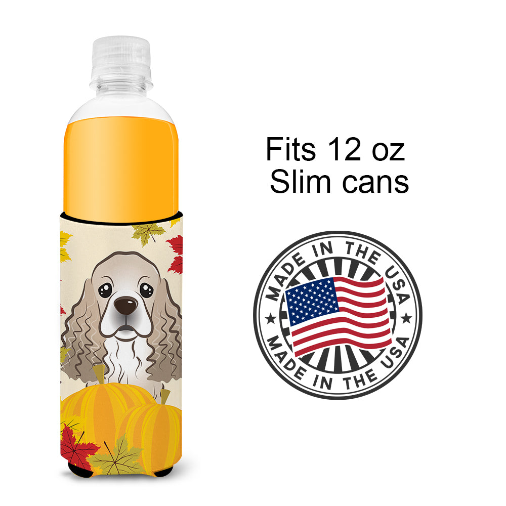 Cocker Spaniel Thanksgiving  Ultra Beverage Insulator for slim cans BB2022MUK