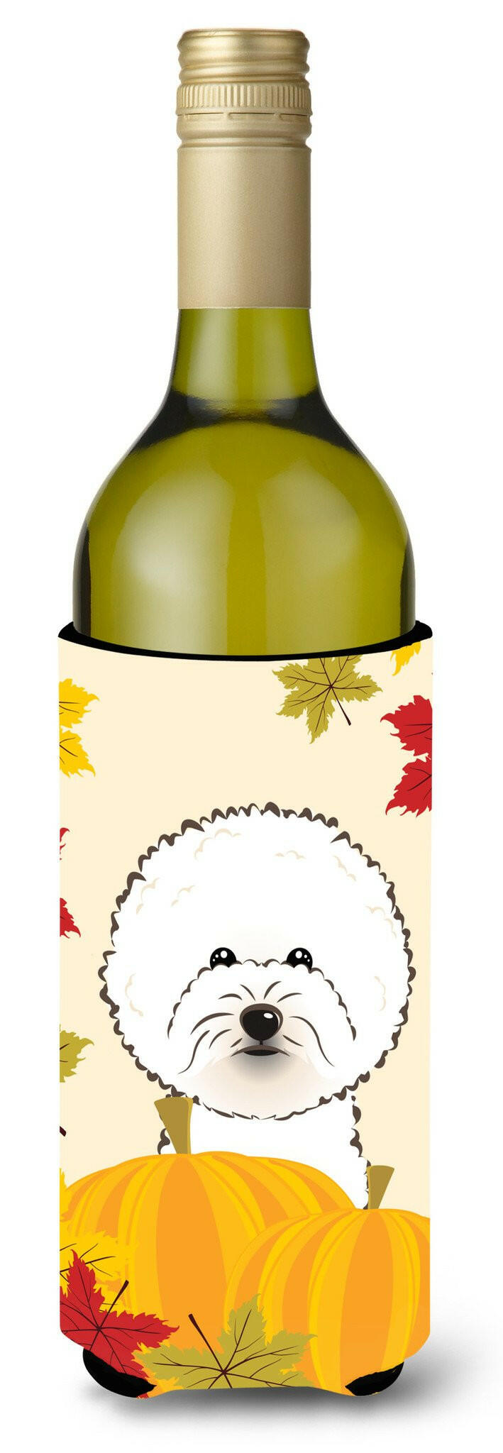 Bichon Frise Thanksgiving Wine Bottle Beverage Insulator Hugger BB2023LITERK by Caroline&#39;s Treasures