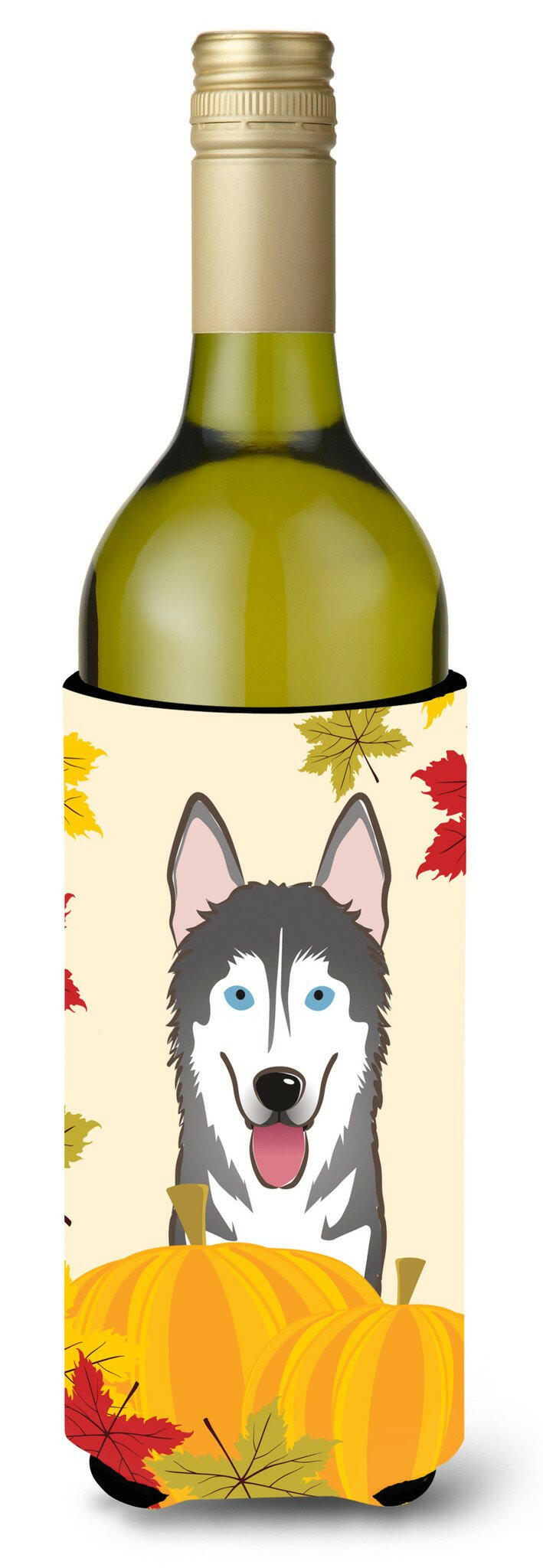Alaskan Malamute Thanksgiving Wine Bottle Beverage Insulator Hugger BB2024LITERK by Caroline's Treasures