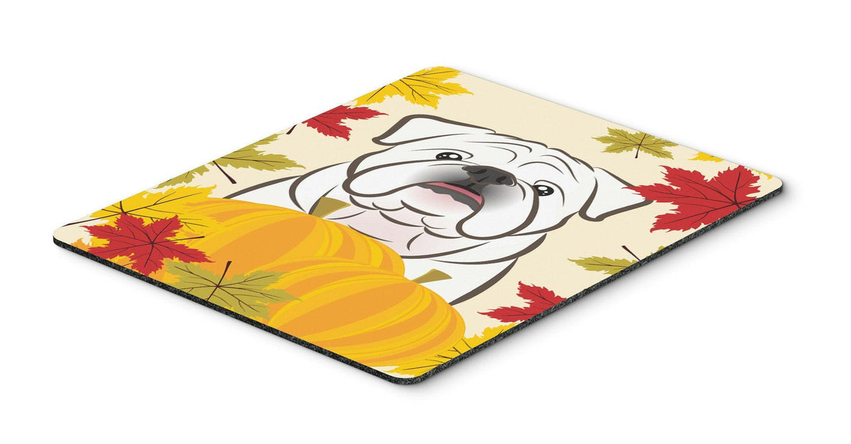 White English Bulldog  Thanksgiving Mouse Pad, Hot Pad or Trivet BB2026MP by Caroline&#39;s Treasures