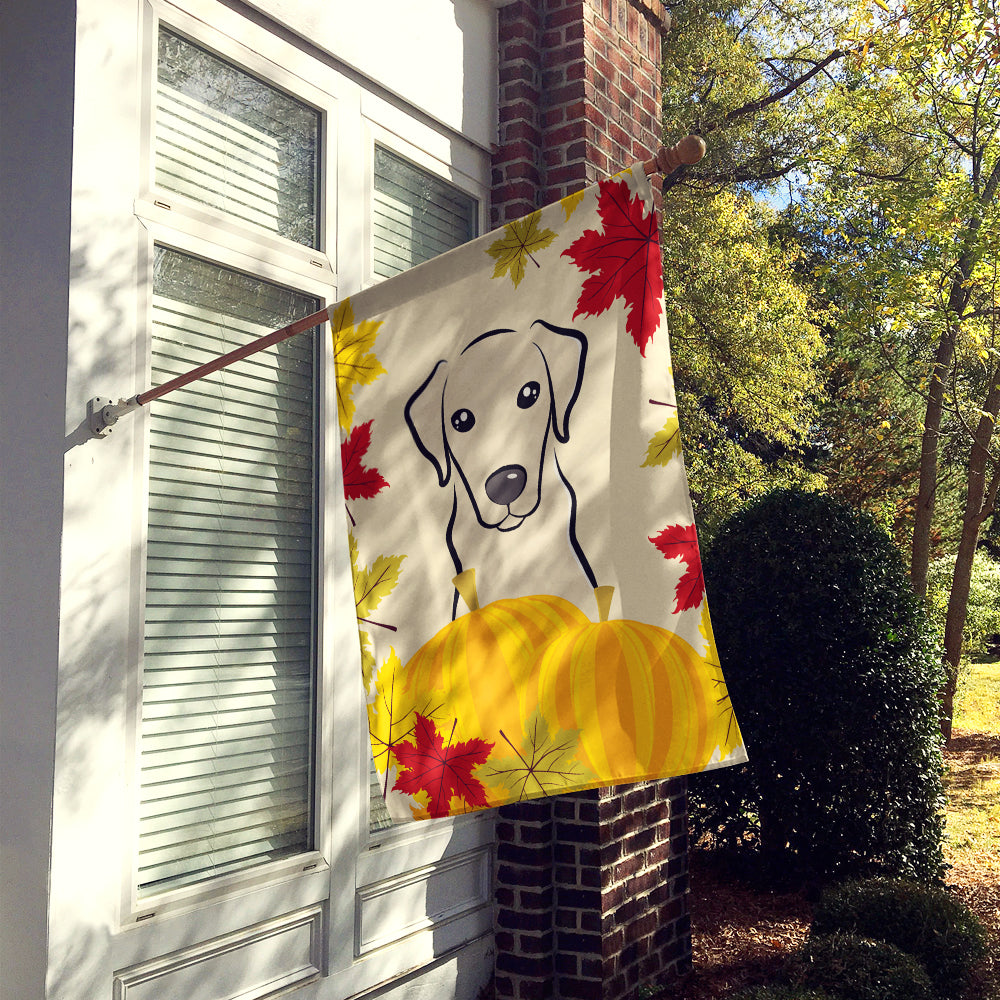 Yellow Labrador Thanksgiving Flag Canvas House Size BB2028CHF