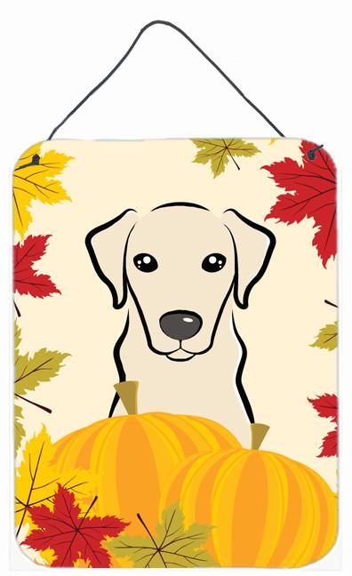 Yellow Labrador Thanksgiving Wall or Door Hanging Prints BB2028DS1216 by Caroline&#39;s Treasures