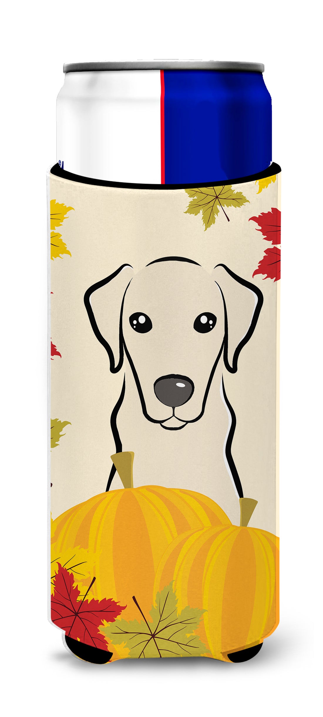 Yellow Labrador Thanksgiving  Ultra Beverage Insulator for slim cans BB2028MUK  the-store.com.