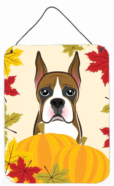 Boxer Thanksgiving Wall or Door Hanging Prints BB2029DS1216 by Caroline&#39;s Treasures
