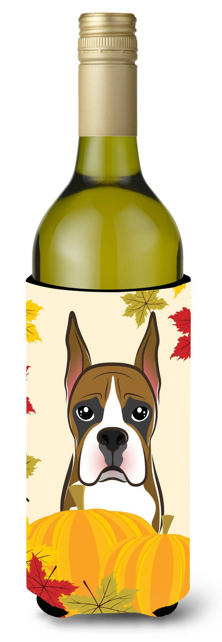 Boxer Thanksgiving Wine Bottle Beverage Insulator Hugger BB2029LITERK by Caroline's Treasures