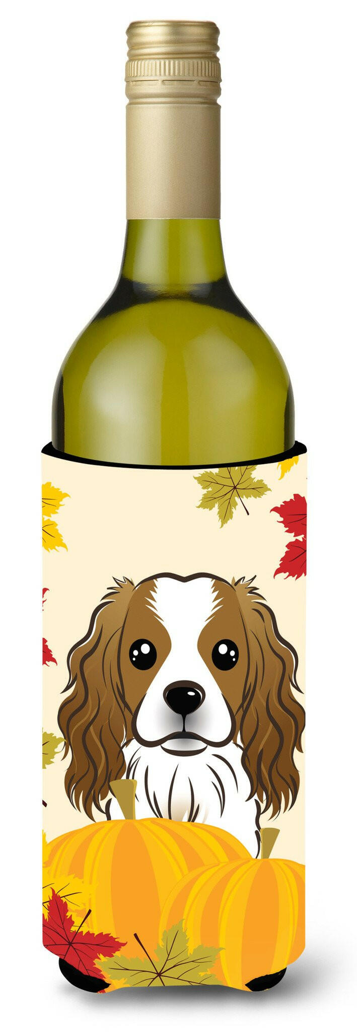 Cavalier Spaniel Thanksgiving Wine Bottle Beverage Insulator Hugger BB2030LITERK by Caroline&#39;s Treasures