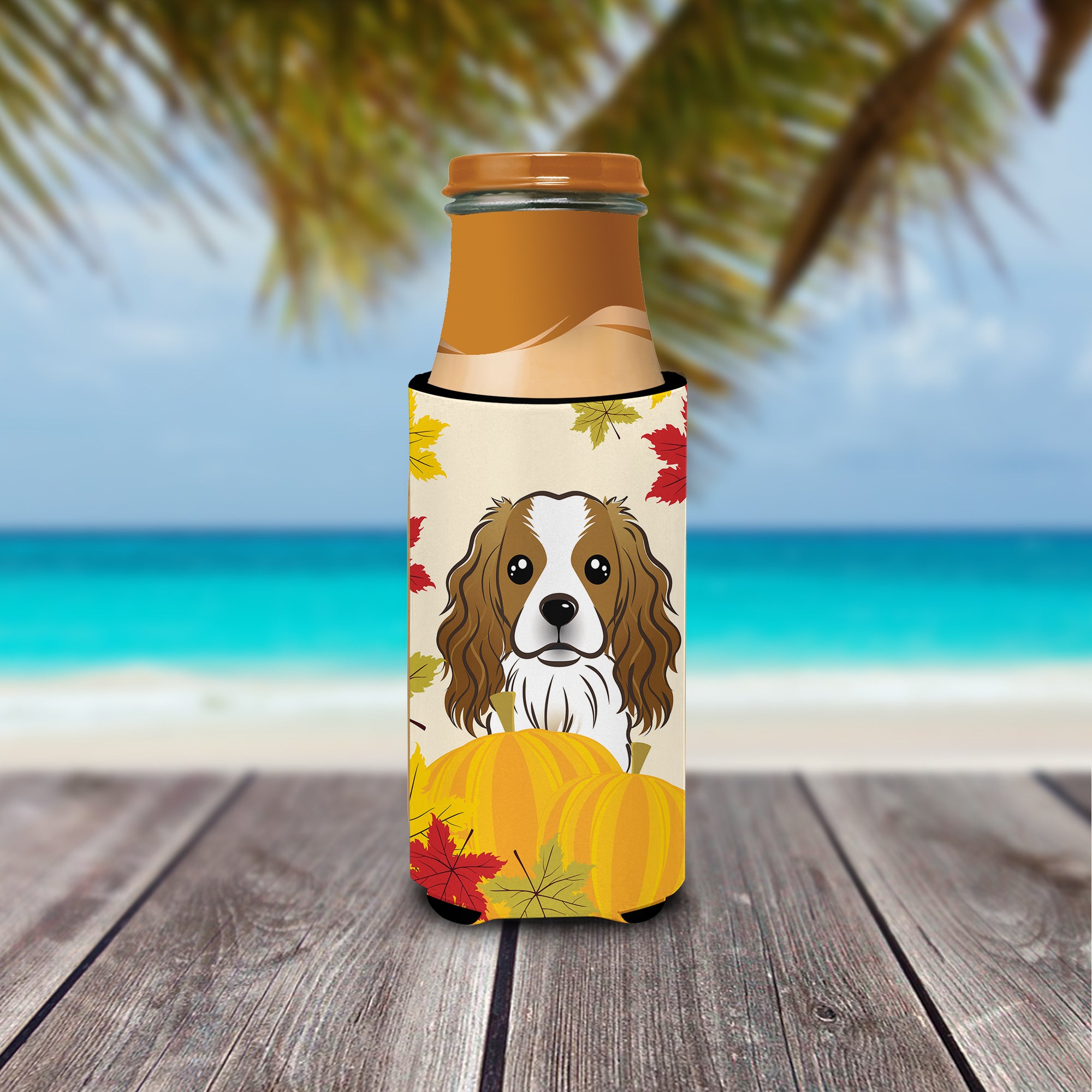 Cavalier Spaniel Thanksgiving  Ultra Beverage Insulator for slim cans BB2030MUK  the-store.com.