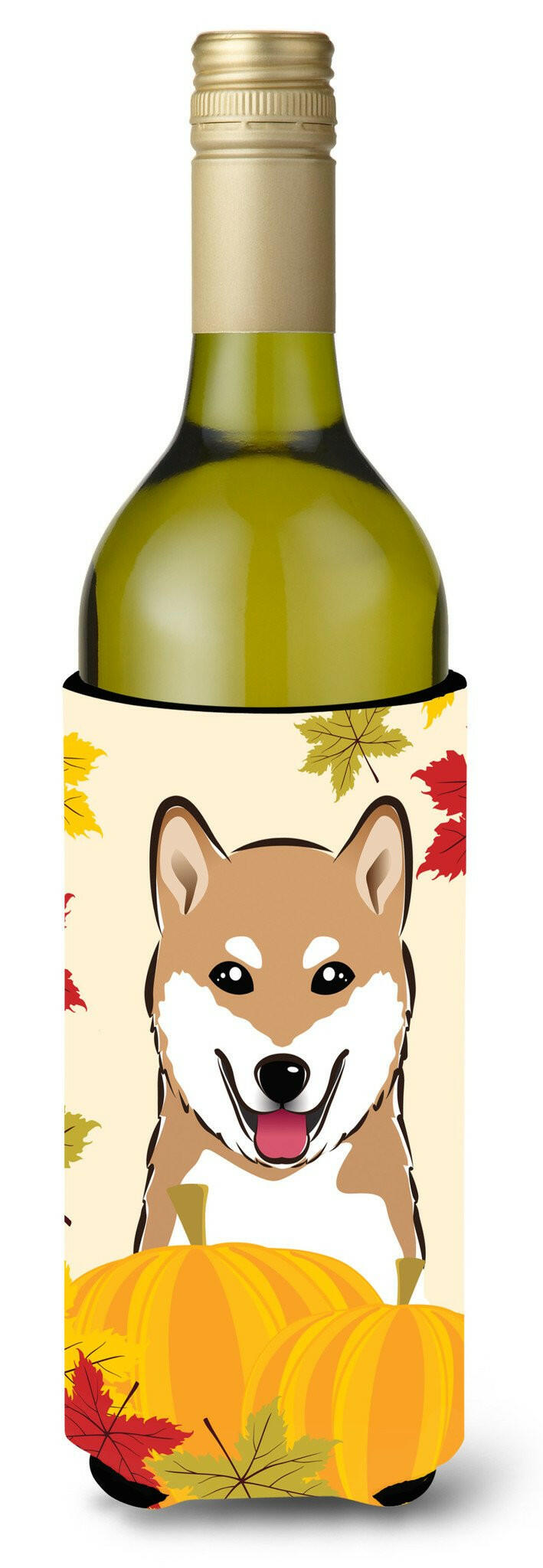 Shiba Inu Thanksgiving Wine Bottle Beverage Insulator Hugger BB2031LITERK by Caroline&#39;s Treasures