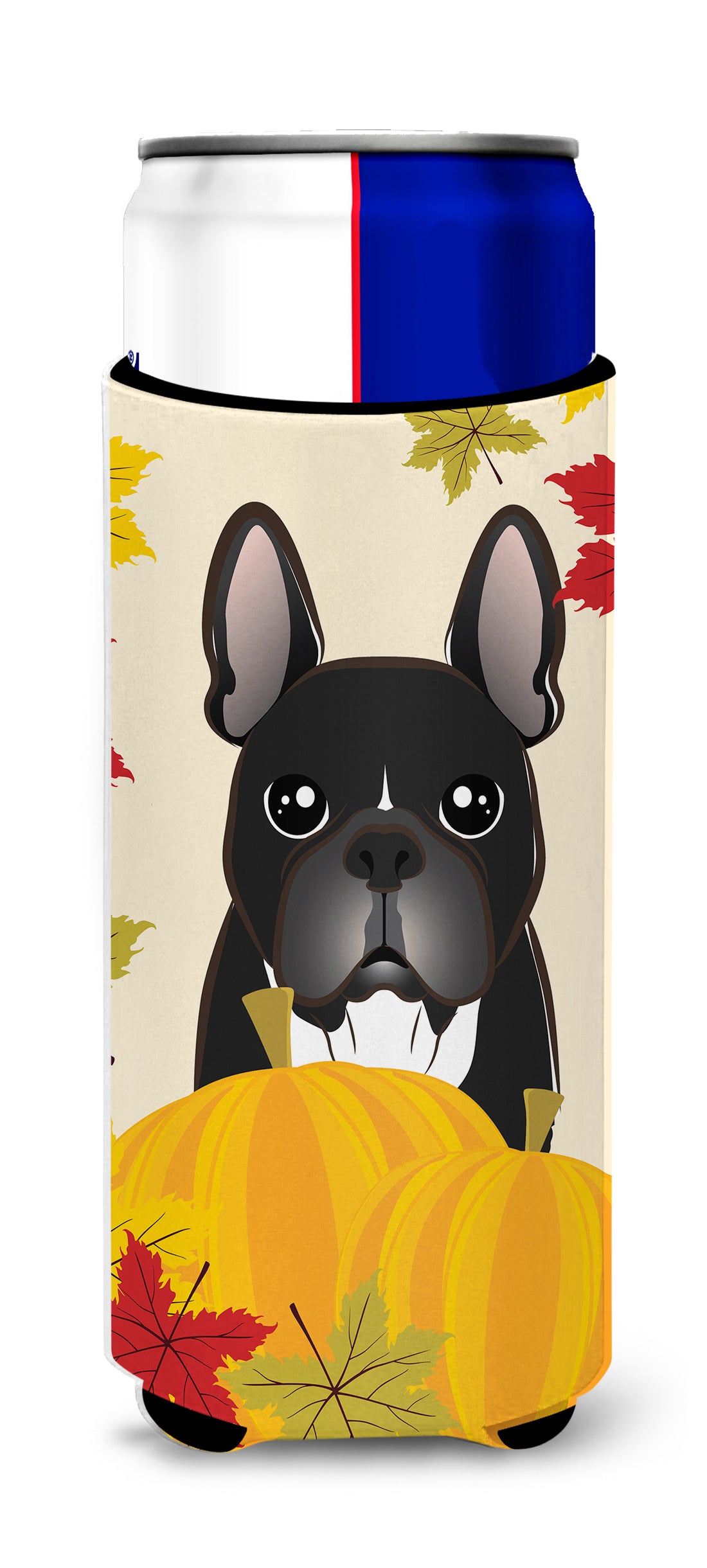French Bulldog Thanksgiving  Ultra Beverage Insulator for slim cans BB2033MUK  the-store.com.