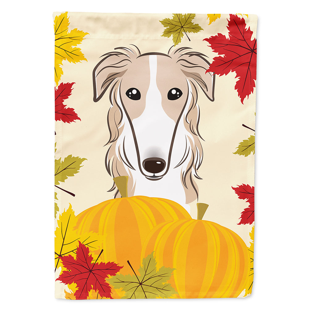 Borzoi Thanksgiving Flag Canvas House Size BB2034CHF  the-store.com.