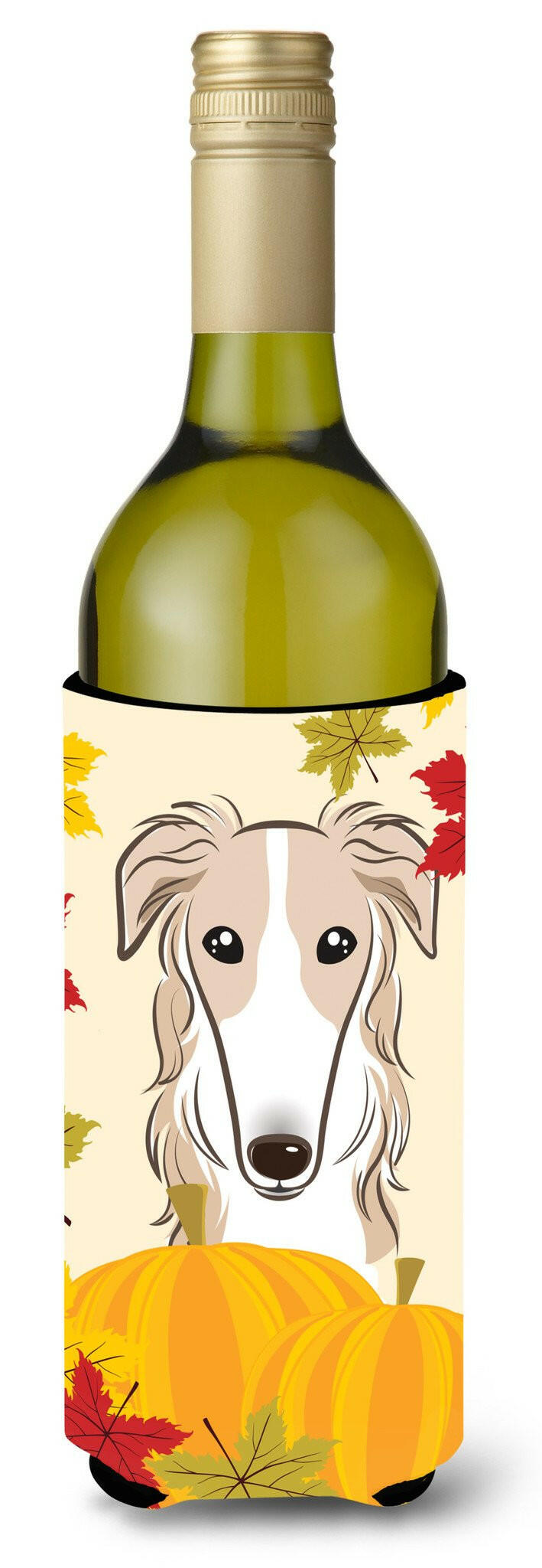 Borzoi Thanksgiving Wine Bottle Beverage Insulator Hugger BB2034LITERK by Caroline&#39;s Treasures