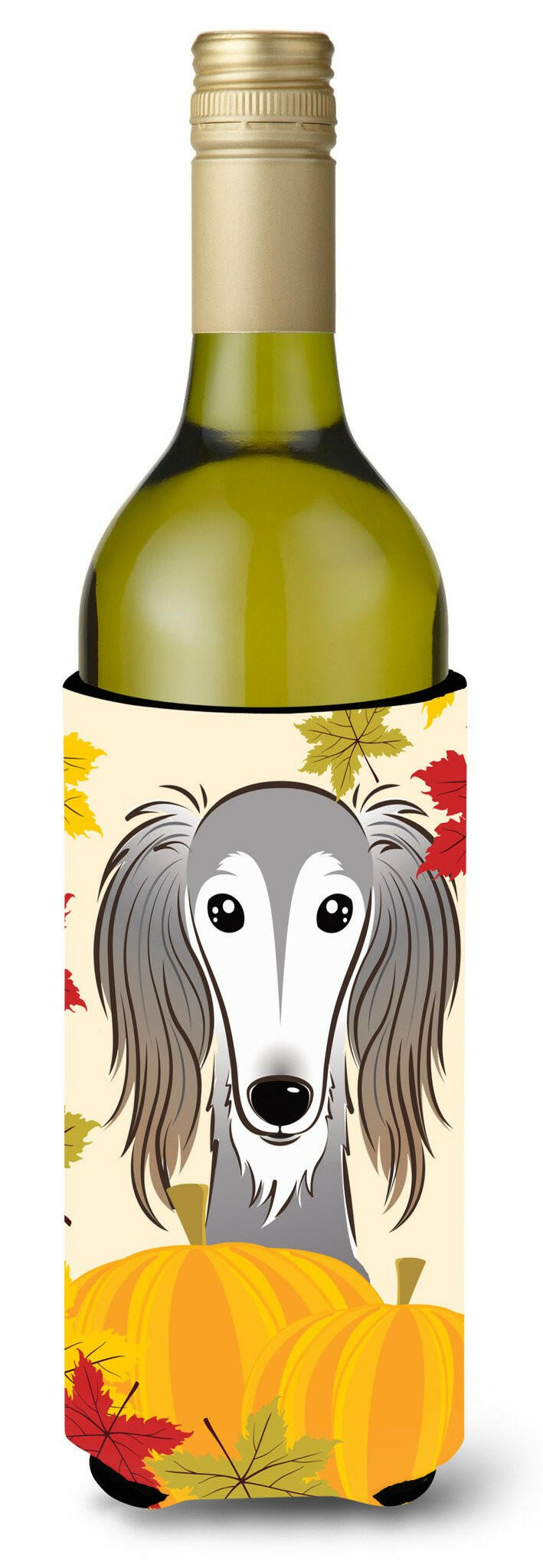 Saluki Thanksgiving Wine Bottle Beverage Insulator Hugger BB2035LITERK by Caroline&#39;s Treasures