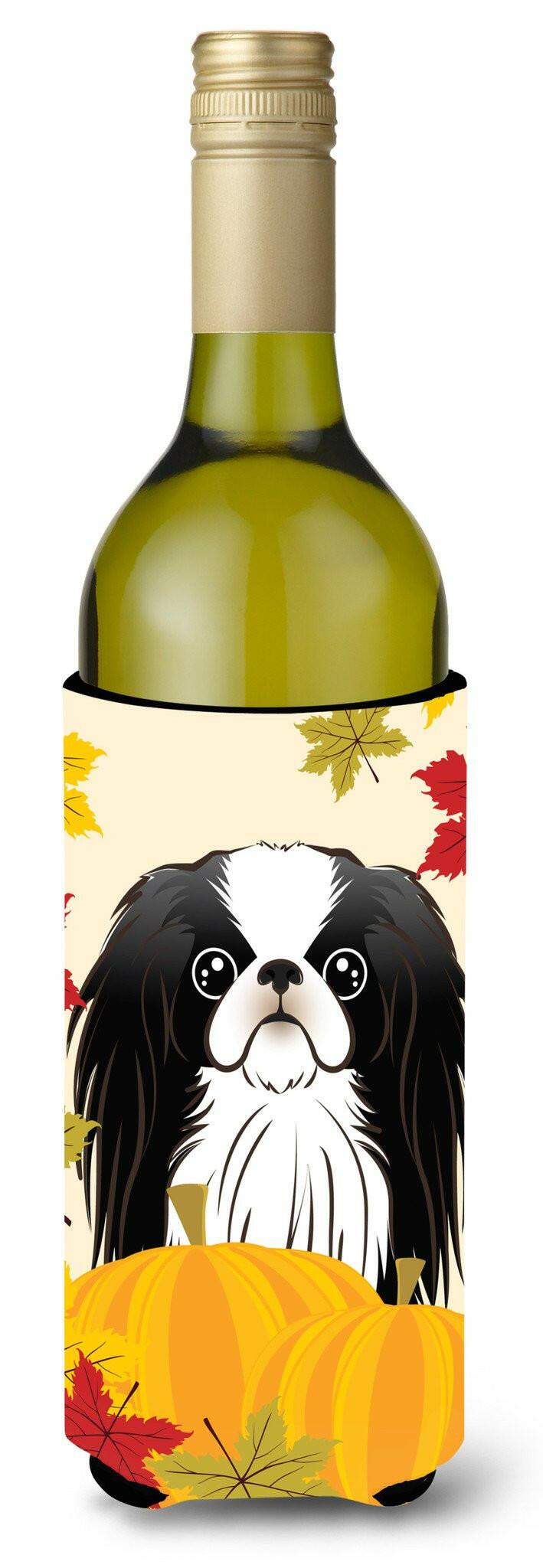 Japanese Chin Thanksgiving Wine Bottle Beverage Insulator Hugger BB2036LITERK by Caroline&#39;s Treasures