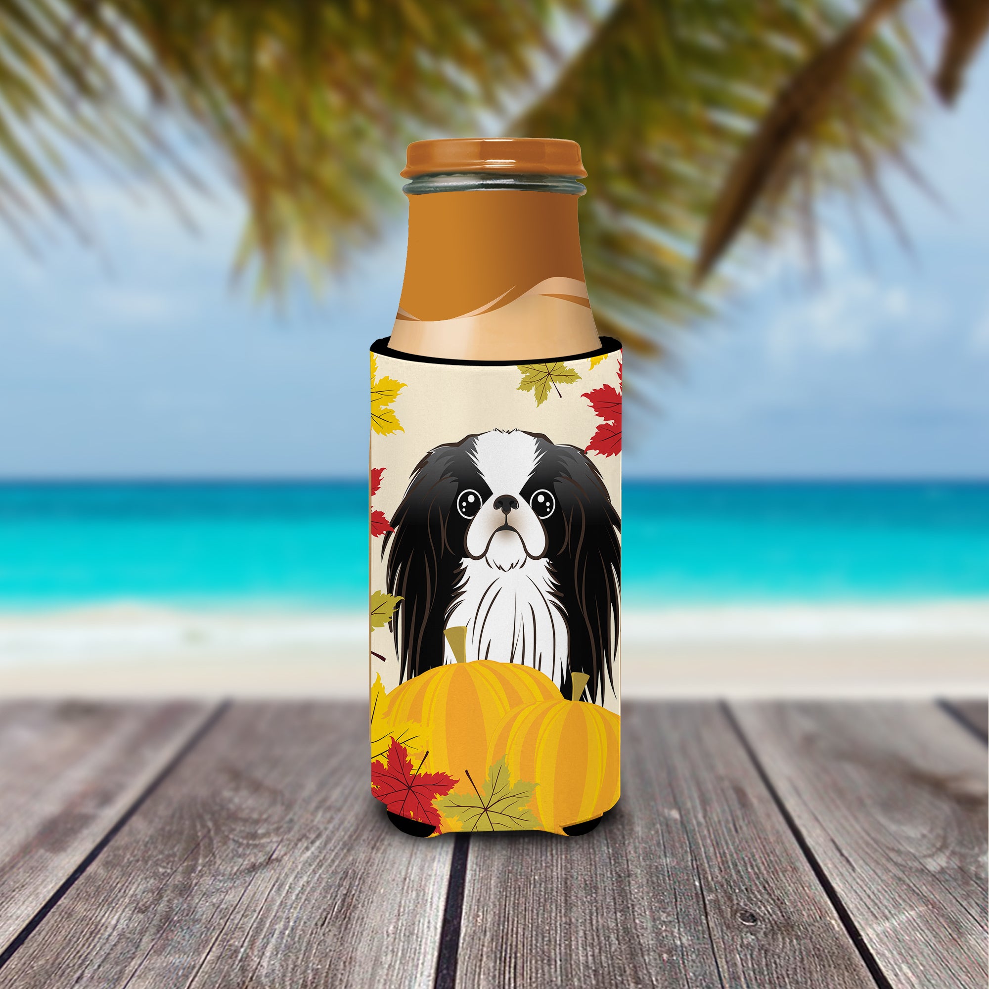 Japanese Chin Thanksgiving  Ultra Beverage Insulator for slim cans BB2036MUK