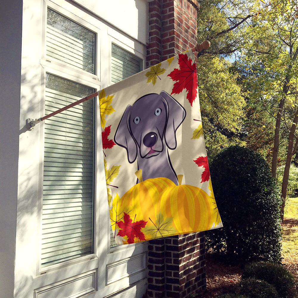 Weimaraner Thanksgiving Flag Canvas House Size BB2037CHF  the-store.com.