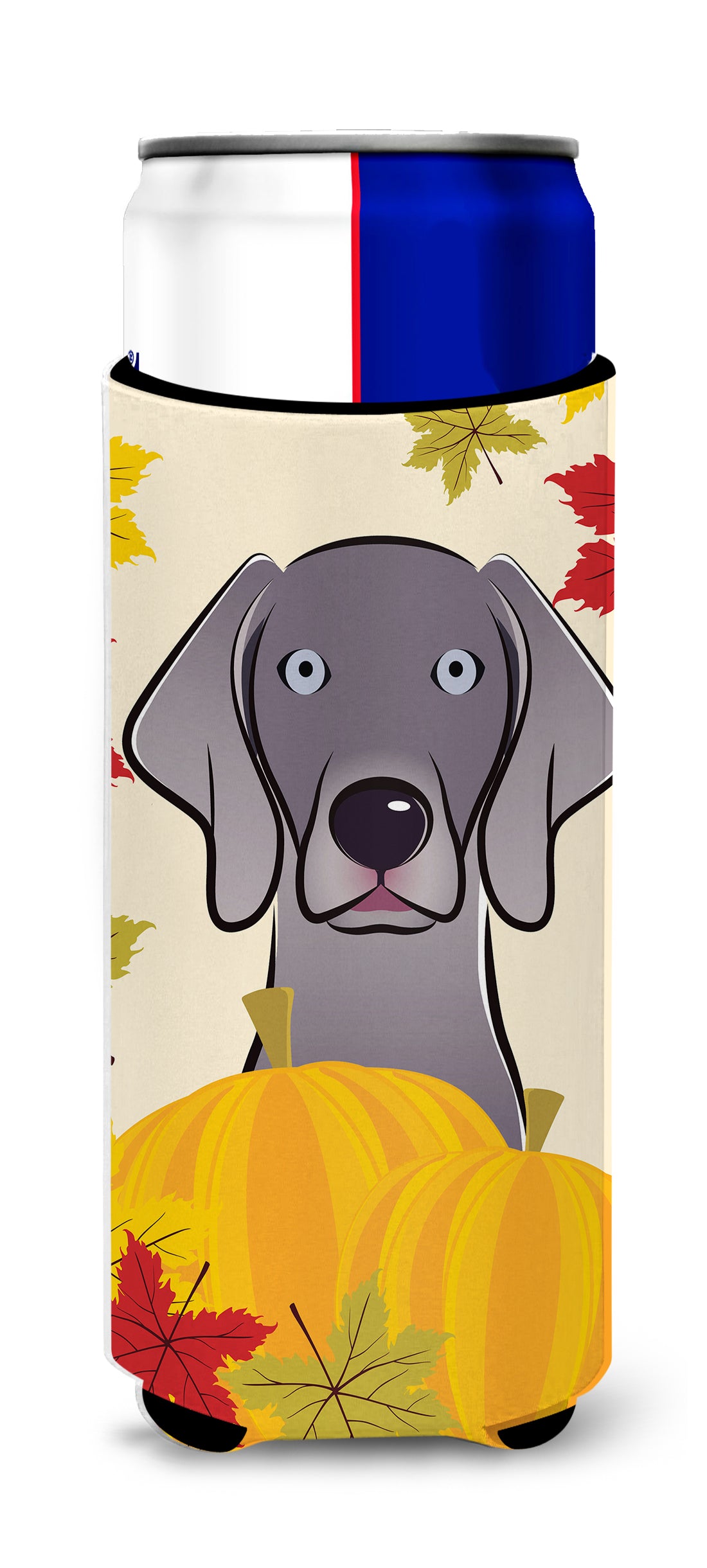 Weimaraner Thanksgiving Michelob Ultra Beverage Isolateur pour canettes minces BB2037MUK