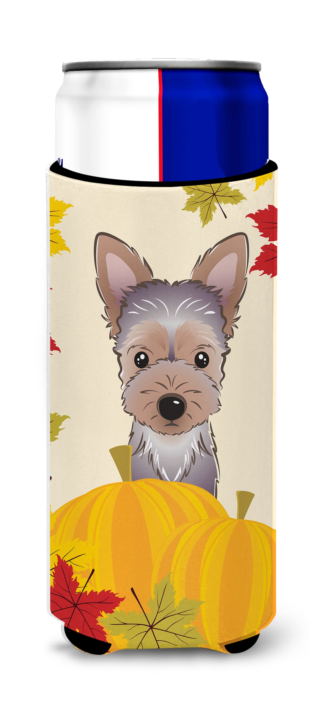 Yorkie Puppy Thanksgiving Michelob Ultra Beverage Isolateur pour canettes minces BB2038MUK
