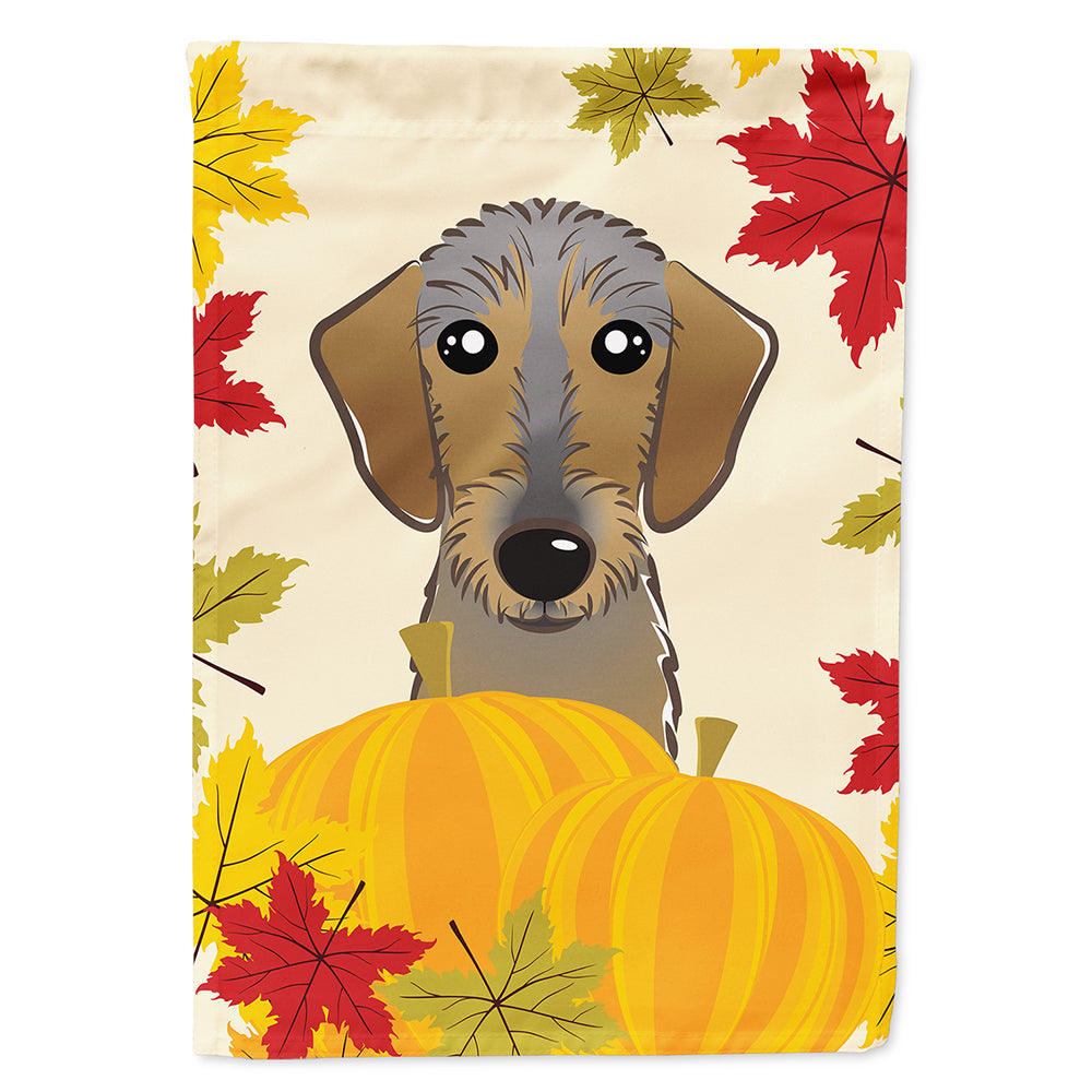 Wirehaired Dachshund Thanksgiving Flag Canvas House Size BB2039CHF