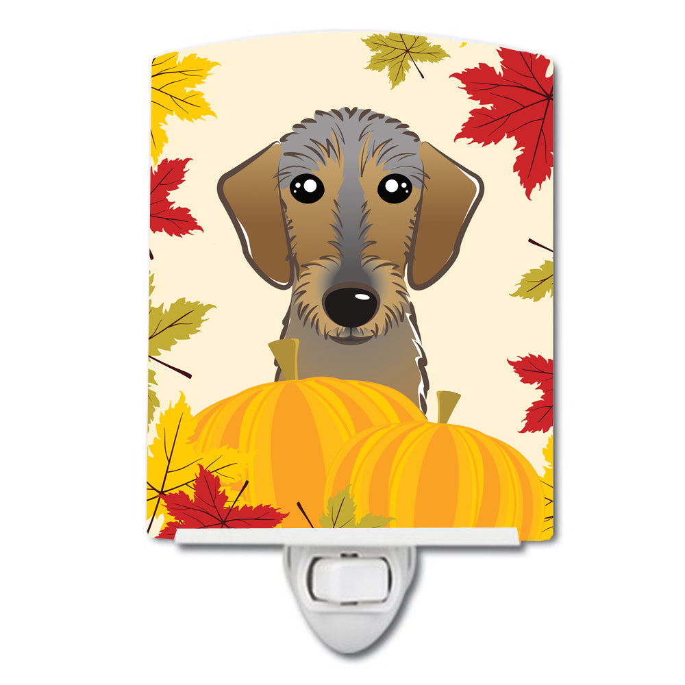 Wirehaired Dachshund Thanksgiving Ceramic Night Light BB2039CNL - the-store.com